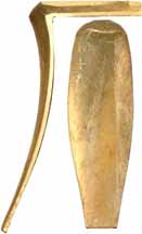 Early Wide Buttplate, sand cast brass

Overall length 5-1/4", width 1-5/8", comb 2-1/4"
